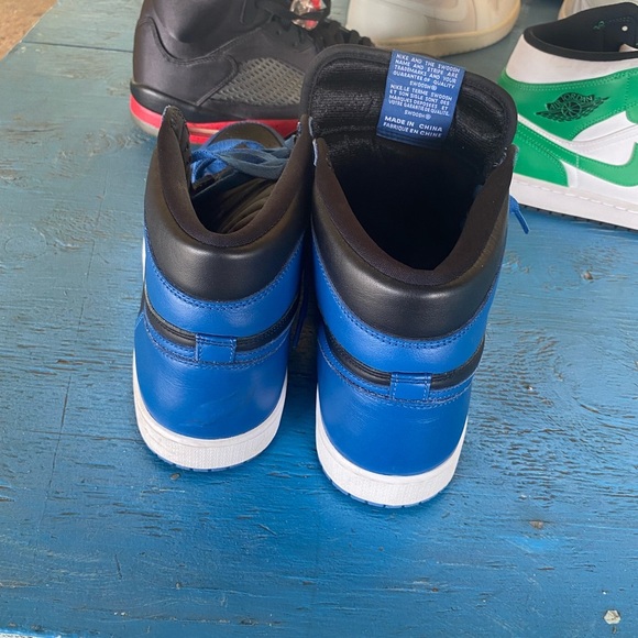 Nike Air Jordan 1 High Blue and Black Sneakers Retro 1 - Picture 5 of 5
